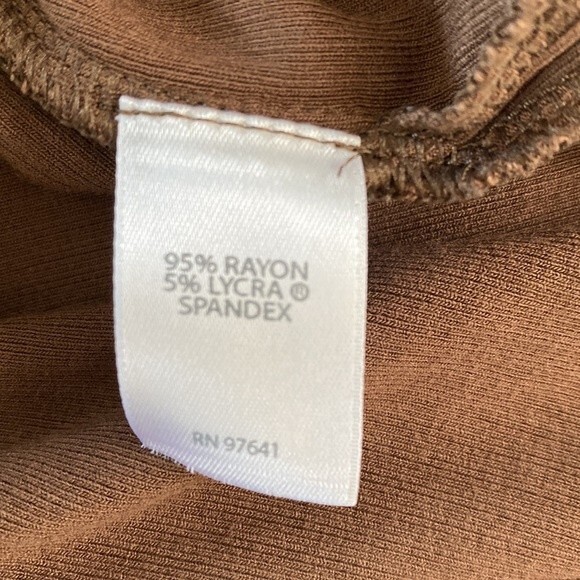 J Jill Wearever Ribbed Boat-Neck Brown Top Jersey Knit Tee Short Sleeve Normcore - Picture 8 of 14